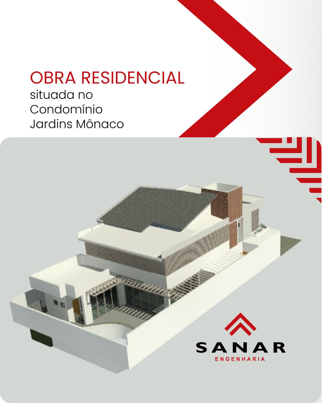 Obra Residencial situada no Condomínio Jardins Mônaco