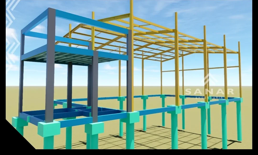O projeto estrutural do Galpão Comercial no Jardim Bela Vista, em Goiânia – GO, foi desenvolvid