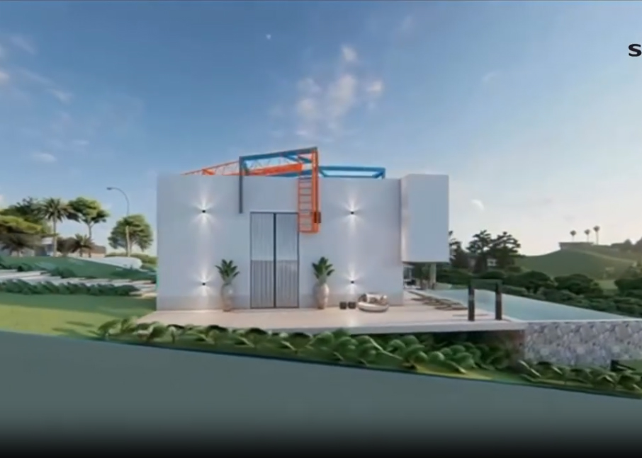 Projeto estrutural de sobrado com piscina em condomínio fechado